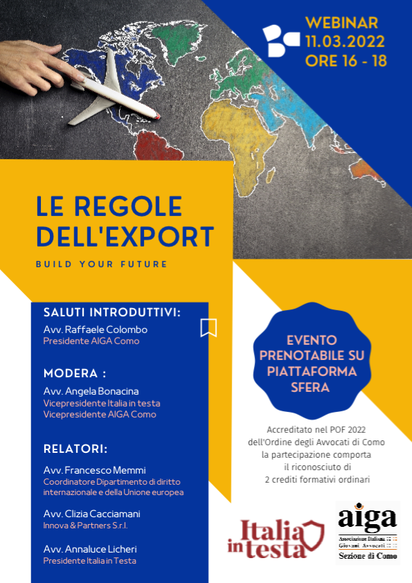 Le regole dell'export